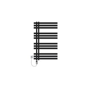 Radiador toallero eléctrico negro mate 600x1000 mm con elemento 600w