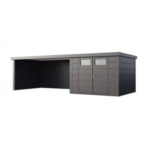 Caseta de jardin nh8 con apoyo xl a la izquierda | antracita | novo habitat