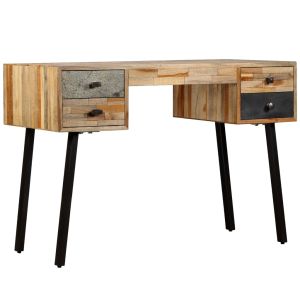 vidaXL escritorio de teca maciza reciclada 110x50x76 cm