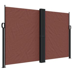 vidaXL toldo lateral retráctil marrón 160x1200 cm