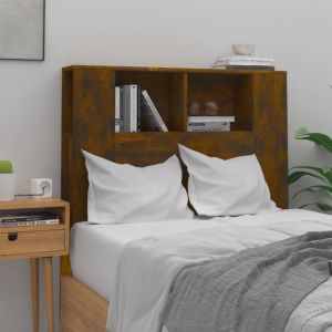 Mueble cabecero roble ahumado 100x18,5x104,5 cm