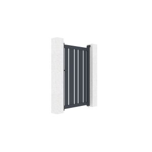 Pack puerta 1m veymont a.160cm gris + 2 postes eifel a.190cm gris