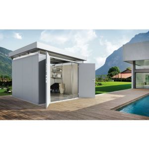CASETA METALICA BIOHORT JARDIN CASANOVA 3X4 COLOR PLATA