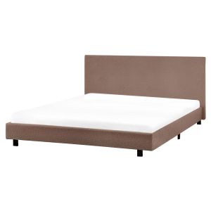 Cama bouclé albi 180 x 200 cm marrón