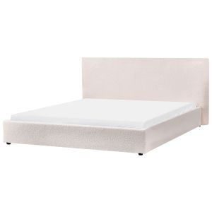 Cama bouclé lavaur 180 x 200 cm blanco crema