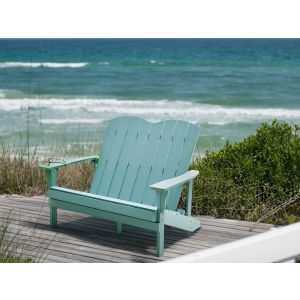 Banco de jardín adirondack 125 cm azul claro