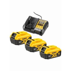 Paquete de energía Dewalt xr - 3 baterías de 18v 5.0ah + cargador universal