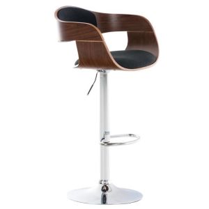 Taburete de bar moderno - tela nogal negro - 1 ud.