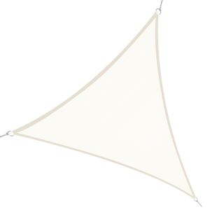 Toldo vela triangular poliéster color beige 400x400x400 cm outsunny