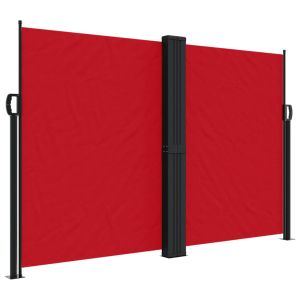 vidaXL toldo lateral retráctil rojo 160x1000 cm