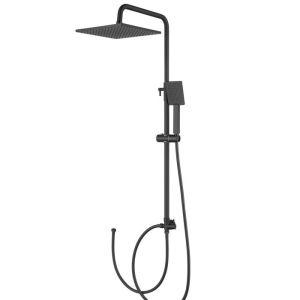 Columna de ducha - derw - max - ducha de mano - ajustable 74-109 cm - negro