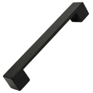 Tirador abs 160mm. Pintado negro mate, lote de 24