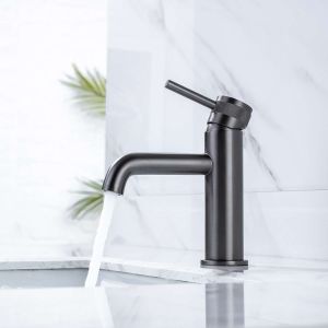 Grifo monomando lavabo sky bath gris mate serie diamond