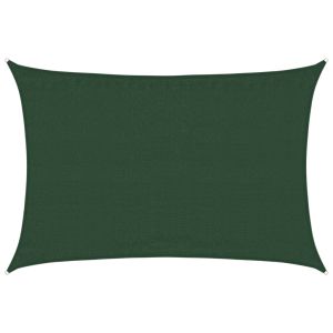 Toldo de vela verde oscuro hdpe 160 g/m² 3,5x4,5 m
