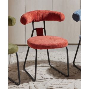 Silla kirk chenilla gruesa naranja 58x58x76 cms