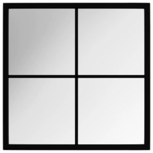 vidaXL espejo de pared metal negro 40x40 cm