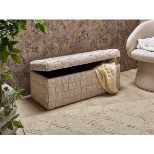 Descalzadora entrelaz beige 40 cms. 100x40x40 cms