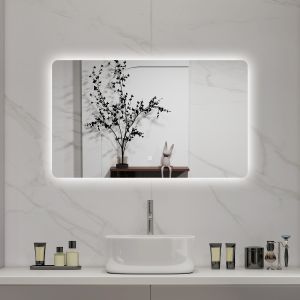 Aica espejo  espejo de baño con LED luz,60 x 100 cm, espejo con luz blanca