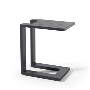 Oviala - estante para tumbona de aluminio gris