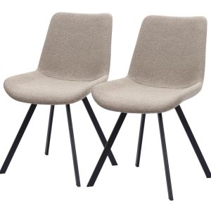 Silla de comedor giratoria de tela caqui para comedor y cocina set de 2
