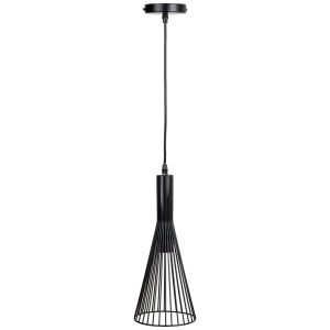 Lámpara de techo de metal negra 15x15x110