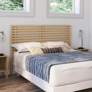 Cabecero de cama de pie con listones - madera clara - 160 cm