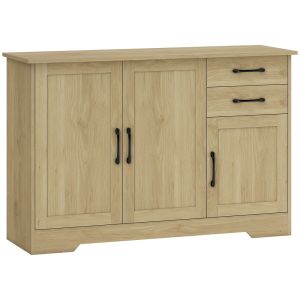Aparador 120x38x79 cm color marrón Homcom, hogar - muebles de comedor