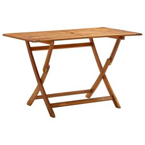 vidaXL mesa plegable de jardín madera maciza de acacia 120x70x75 cm