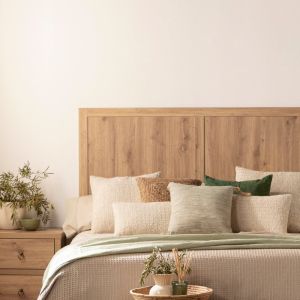 Cabecero en madera color  natural para cama de 135, 150 y 160 livorno