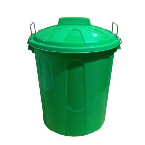 100 litros | verde | cubo basura de plástico con tapadera | cubo almacenaj