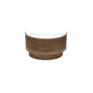 Aplique doble smile 1xE27 madera oscura 17x30x15 cm