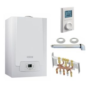 Caldera de condensación a gas mpxmi slim 33kw completa termostato cableado
