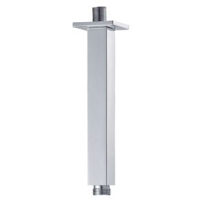 Kibath brazo de ducha soporte de techo cuadrado de 20 cm cromo brillo