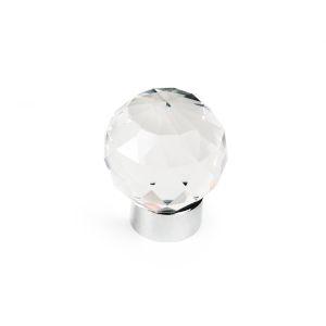 Tirador vidrio base cromada 30mm, lote de 24
