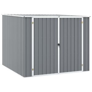 vidaXL cobertizo de jardín acero galvanizado gris 195x198x159 cm