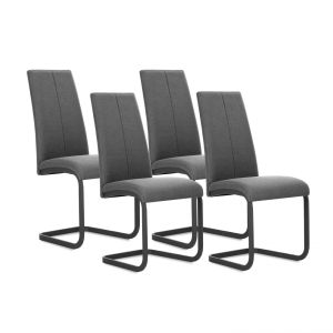 Pack 4 sillas de comedor 45,3x38 cm smile tejido gris antracita smile