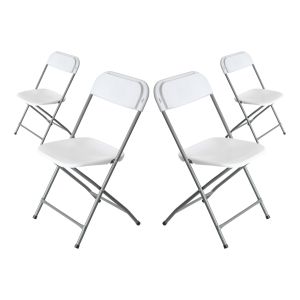 Pack 4 sillas plegables de resina garden 45x44.5x79cm 7house