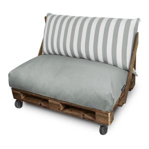 Cojín para palets toldotex gris asiento 120x80x20 (liso)