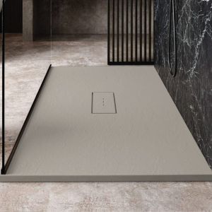 Plato de ducha resina vic gris  90x100 cm rejilla color