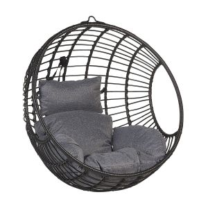 Sillón colgante aspio ratán sintético negro