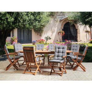 Conjunto de comedor gris jaspeado maui premium