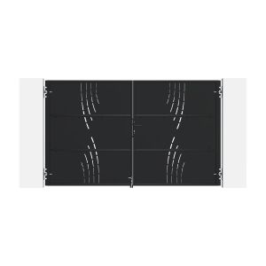 Puerta nali veleta acero negro 3m alt.180cm + motor ranger