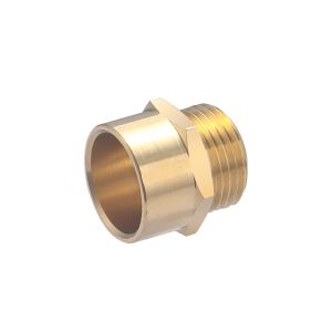 Conector de latón para soldar ø16 - macho roscado 3/8 .