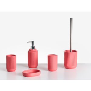 Conjunto de 5 accesorios de baño huarmey rojo