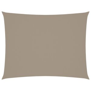 vidaXL toldo de vela rectangular tela oxford gris taupe 5x7 m