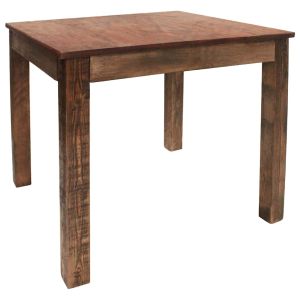 Mesa de comedor de madera reciclada mixta 82x80x76 cm oif611274