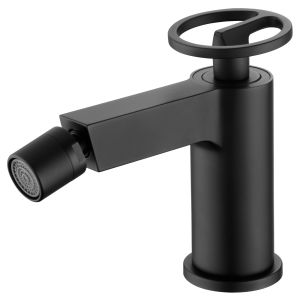 Imex - grifo monomando bidé negro serie olimpo