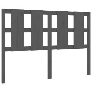 vidaXL cabecero de cama madera maciza de pino gris 145,5x4x100 cm