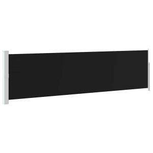 vidaXL toldo lateral retráctil de jardín negro 140x500 cm