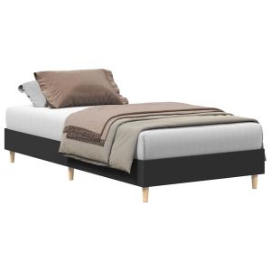 vidaXL estructura de cama sin colchón madera negra 90x190 cm